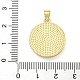 Плоские круглые подвески из латуни KK-Z063-11G-01-3