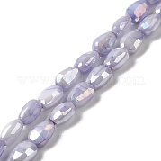 Стеклянные бусины с гальваническим покрытием  GLAA-D013-05E