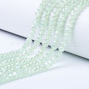 Стеклянные бусины с гальваническим покрытием  EGLA-A034-J4mm-B03
