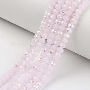 Стеклянные бусины с гальваническим покрытием  EGLA-A034-J1mm-L05