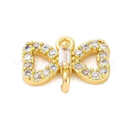 Подвески/звенья из латуни с прозрачным кубическим цирконием FIND-L019-07G-01-1