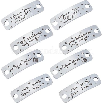 4 пара 4-х стильных подвесок-соединителей из нержавеющей стали DIY-FG0003-07-1