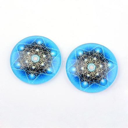 Кабошоны из стекла GGLA-L012-25mm-19-1
