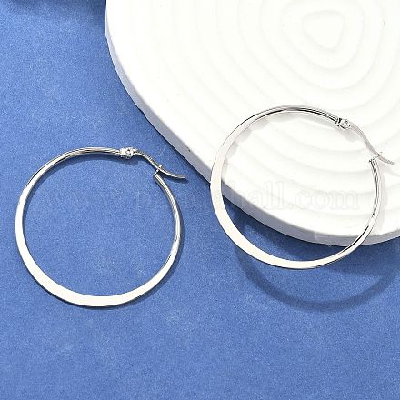 Большие серьги-кольца из нержавеющей стали марки 304 EJEW-F105-18P-1
