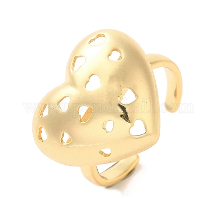 Латунные открытые кольца манжеты RJEW-P098-23G-1