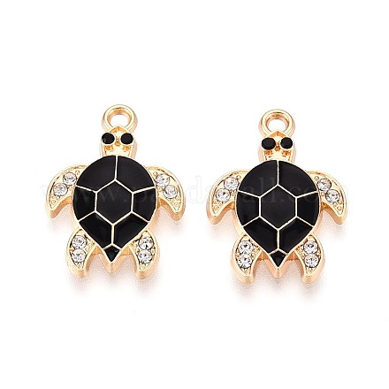 Rhinestone сплава и эмали подвески PALLOY-T092-40G-05-1