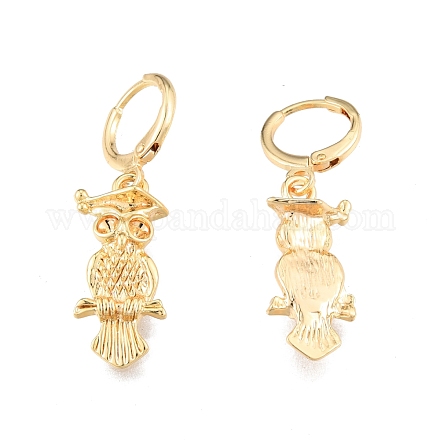 Фурнитура для сережек с подвеской в форме совы из латуни KK-N216-551-1