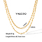 Stainless Steel Double Layered Lock Chain Necklace for Stylish and Elegant Look, Golden, 15.35 inch(39cm) and 16.73 inch(42.5cm)