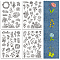 4 Sheets 11.6x8.2 Inch Stick and Stitch Embroidery Patterns, Non-woven Fabrics Water Soluble Embroidery Stabilizers, Flower, 297x210mmm
