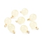Opaque Resin Charms, with Golden Tone Alloy Findings, Round, White, 14x10mm, Hole: 1mm