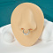 304 Stainless Steel Hoop Nose Rings, Stainless Steel Color, Flat Round, Inner Diameter: 8mm, Pin: 1.2mm