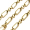 Ion Plating(IP) 304 Stainless Steel Oval Link Chains, Unwelded, with Spool, Polished, Real 18K Gold Plated, 15.5x7x3mm