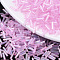 Transparent Colours Rainbow Glass Bugle Beads, AB Color, Pink, 6x1.8mm, Hole: 0.6mm