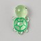 Luminous Transparent Resin Cabochons, Glow in the Dark, Tortoise, Pale Green, 23.5x13.5x9~9.5mm
