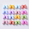 Resin Cabochons, Bowknot with Polka Dot Pattern, Mixed Color, 16x21x9mm