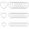 UNICRAFTALE about 36pcs 3 Sizes Heart Link Charm Stainless Steel Linking Circle Frames Connectors Metal Hollow Charm for Bracelet Necklace Jewelry Making Stainless Steel Color