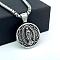Retro Rock Punk Men's Vintage Greek Mythology 304 Stainless Steel Pendant Necklaces, Stainless Steel Color
