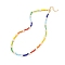 Glass Seed & Glass Pearl Beaded Necklace for Girl Women, Colorful, 15.94 inch(40.2cm)