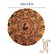 Wooden Wheel, Wooden Display Shelf, Talking Boards, Rustic Divination Pendulum Storage Rack, Witch Stuff, Sandy Brown, 200mm