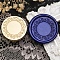 Flower Frame Brass Stamp Heads, for Wax Seal Stamp, Wedding Invitations Making, Golden, Round, 25x14mm, Inner Diameter: 7.5mm