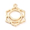 Brass Pendants, Chakra, Svadhisthana, Long-Lasting Plated, Hollow, Flower, Real 18K Gold Plated, 16x12.5x1mm, Hole: 1.2mm
