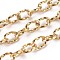 Ion Plating(IP) 304 Stainless Steel Cable Chains, Textured, Unwelded, with Spool, Oval, Golden, 5.5mm, about 32.8 Feet(10m)/roll