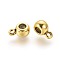 Tibetan Style Tube Bails, Loop Bails, Bail Beads, Cadmium Free & Lead Free, Antique Golden, 9x6x4mm, Hole: 1.5mm, Inner Diameter: 3mm