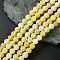 Natural Crackle Agate Beads Strands, Dyed, Round, Grade A, Gold, 8mm, Hole: 1mm, about 50pcs/strand, 14 inch