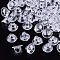 Transparent AS Plastic Charm Base Settings, for Flat Back Cabochons, Hair Findings, DIY Hair Tie Accessories, Clear, 7.5x5mm, hole: 2mm