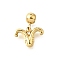 304 Stainless Steel Pendants, with Silicone inside, Ion Plating(IP), Constellation Charm, Real 18K Gold Plated, Aries, 11mm, Hole: 0.5mm, pendant: 7x10x1mm