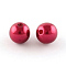 ABS Plastic Imitation Pearl Round Beads, Fuchsia, 20mm, Hole: 2.5mm, about 120pcs/500g