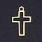 201 Stainless Steel Laser Cut Pendants, Cross, Golden, 16x10.5x1mm, Hole: 1.4mm