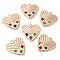 Iron with Glass Pendants, Hollow Heart Charm, Mixed Color, 32.5x30x5mm, Hole: 2mm