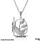 Stainless Steel Flower Pendant Necklaces for Women, Silver, 17.72 inch(45cm)