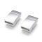Tarnish Resistant 304 Stainless Steel Magnetic Clasps with Glue-in Ends, Rectangle, Stainless Steel Color, 19.5x12x6mm, Hole: 3x10mm