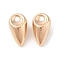 CCB Plastic Pendants, Cone, Golden, 20x11x11mm, Hole: 2.5mm