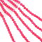 5 Strands Natural Lava Rock Beads Strands, Dyed, Round, Fuchsia, 8mm, Hole: 1mm, , about 47~50pcs/strand, 15.3 inch(39cm)