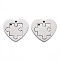 Non-Tarnish 304 Stainless Steel Pendants, Laser Cut, Heart, Stainless Steel Color, 23x25x2mm, Hole: 1.6mm & 1.8mm
