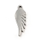 Non-Tarnish 304 Stainless Steel Pendants, Wing, Stainless Steel Color, 13.5x4.5x0.8mm, Hole: 1mm