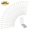 Brass Ball Head Pins, Platinum, 21 Gauge, 60x0.7mm, Head: 1.8mm, 200pcs/box