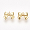 Brass Charms, Bowknot, Nickel Free, Real 18K Gold Plated, 5x7x2mm, Hole: 0.7mm