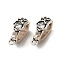 Brass with Cubic Zirconia Enhancer Shortener Bails, Long-Lasting Plated, Cadmium Free & Lead Free, Antique Silver, 16.5x5.5x10.5mm, Hole: 2mm