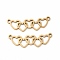 201 Stainless Steel Pendants, Heart Charms, Golden, 8.5x26.5x1mm, Hole: 1.4mm