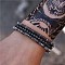 Black Matte Bracelet Micro Pave Zircon Crown, Rhinestone Ball, Dice, Lion Head Bracelet