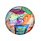 Glass Cabochons, Half Round with Ocean Theme, Colorful, Shoes, 34.5x9.5mm