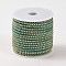 Rivet Faux Suede Cord, Faux Suede Lace, with Aluminum, Teal, 3x2mm, about 20yards/roll