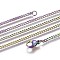 PVD Vacuum Plating 304 Stainless Steel Curb Chain Necklaces, with Lobster Claw Clasp, Rainbow Color, 21.65 inch(55cm)
