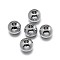 Brass Beads, Lead Free & Nickel Free & Cadmium Free, Solid Round, Real Platinum Plated, 4mm, Hole: 1.5~2mm