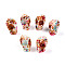 Spray Painted Resin Beads Strands, Skull, Colorful, 11.5~13x9~9.5x11~12mm, Hole: 1.4mm, about 30~31pcs/strand, 14.37~15.16 inch(36.5~38.5cm)