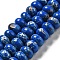 Synthetic Imperial Jasper Dyed Beads Strands, Rondelle, Royal Blue, 8~8.5x5~5.5mm, Hole: 1.2mm, about 76~77pcs/strand, 15.20''~15.47